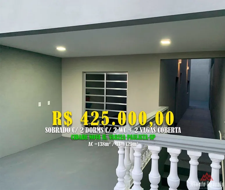 Foto 1 de Sobrado com 2 Quartos à venda, 125m² em Cidade Nova II, Várzea Paulista