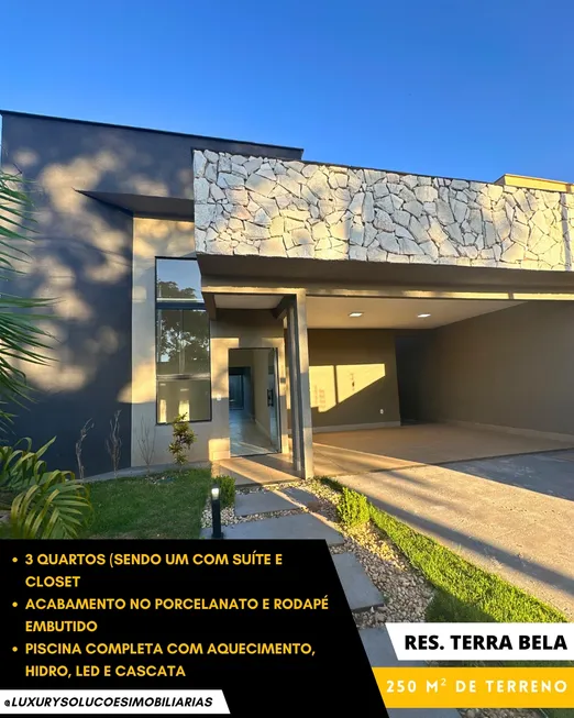 Foto 1 de Casa com 3 Quartos à venda, 156m² em Terrabela Cerrado III, Senador Canedo