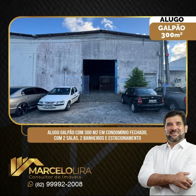 Foto 1 de Galpão/Depósito/Armazém com 2 Quartos para alugar, 300m² em Tabuleiro dos Martins, Maceió