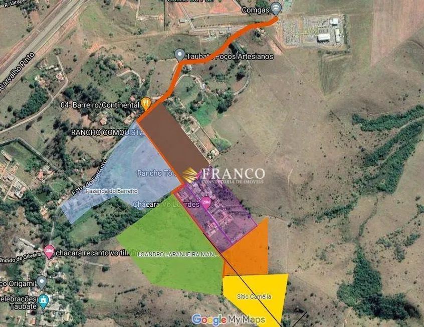 Foto 1 de Lote/Terreno à venda, 23880m² em Barreiro Rural, Taubaté