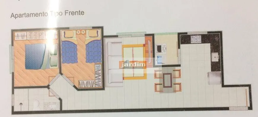 Foto 1 de Apartamento com 2 Quartos à venda, 50m² em Jardim Alvorada, Santo André