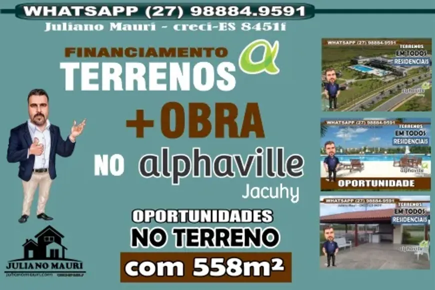 Foto 1 de Lote/Terreno à venda, 558m² em Alphaville Jacuhy, Serra