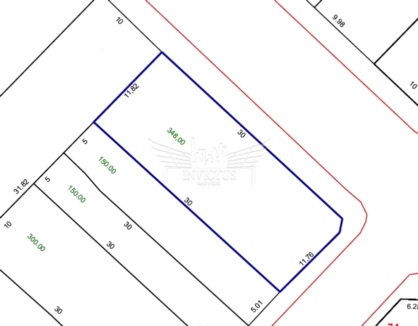 Foto 1 de Lote/Terreno à venda, 348m² em Jardim Ocara, Santo André