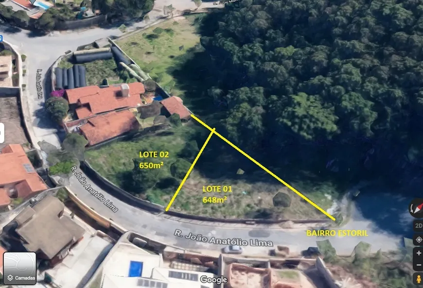 Foto 1 de Lote/Terreno à venda, 650m² em Estoril, Belo Horizonte