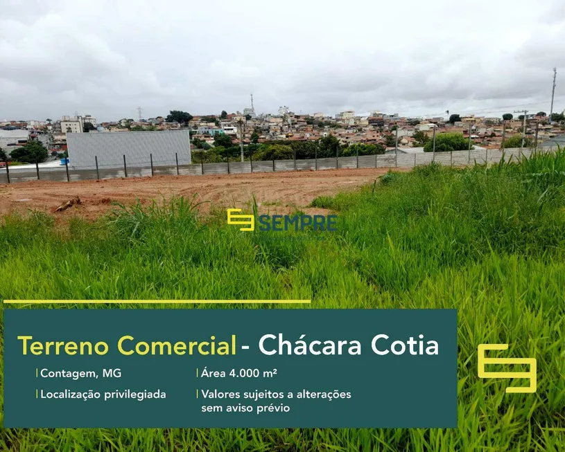 Foto 1 de à venda, 4000m² em Chacaras Cotia, Contagem