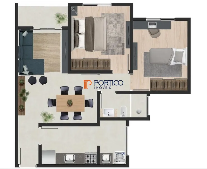 Foto 1 de Apartamento com 2 Quartos à venda, 61m² em Jardim dos Calegaris, Paulínia