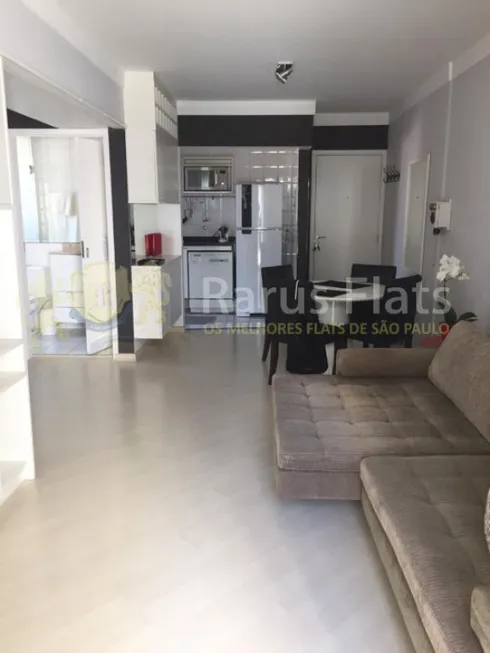 Foto 1 de Flat com 1 Quarto para alugar, 57m² em Campo Belo, São Paulo