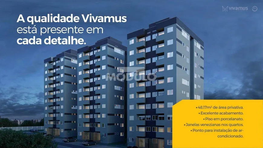 Foto 1 de Apartamento com 2 Quartos à venda, 48m² em Jardim Holanda, Uberlândia