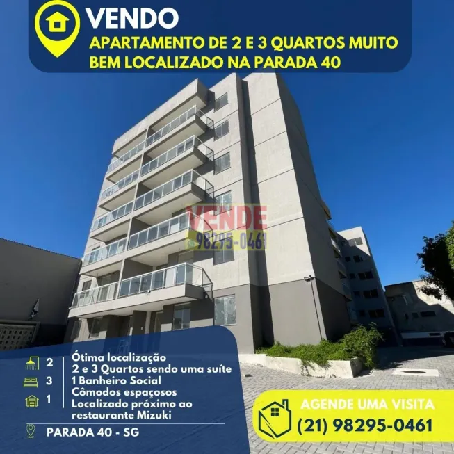 Foto 1 de Apartamento com 2 Quartos à venda, 70m² em Parada 40, São Gonçalo