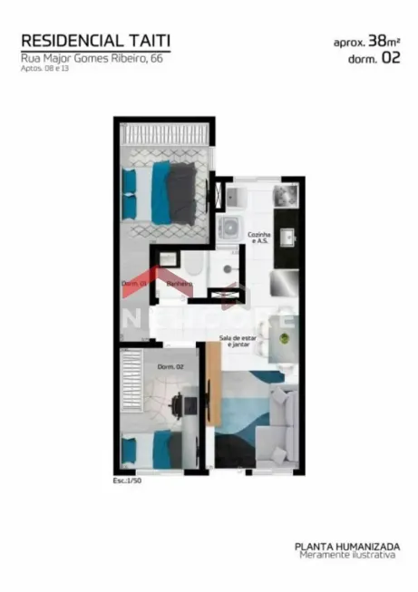 Foto 1 de Apartamento com 2 Quartos à venda, 38m² em Vila Santa Teresa Zona Leste, São Paulo