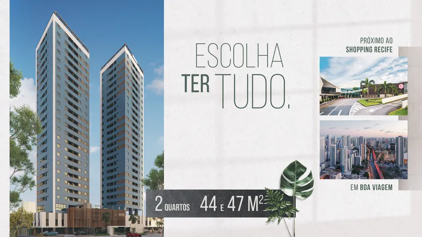 Foto 1 de Apartamento com 2 Quartos à venda, 44m² em Boa Viagem, Recife