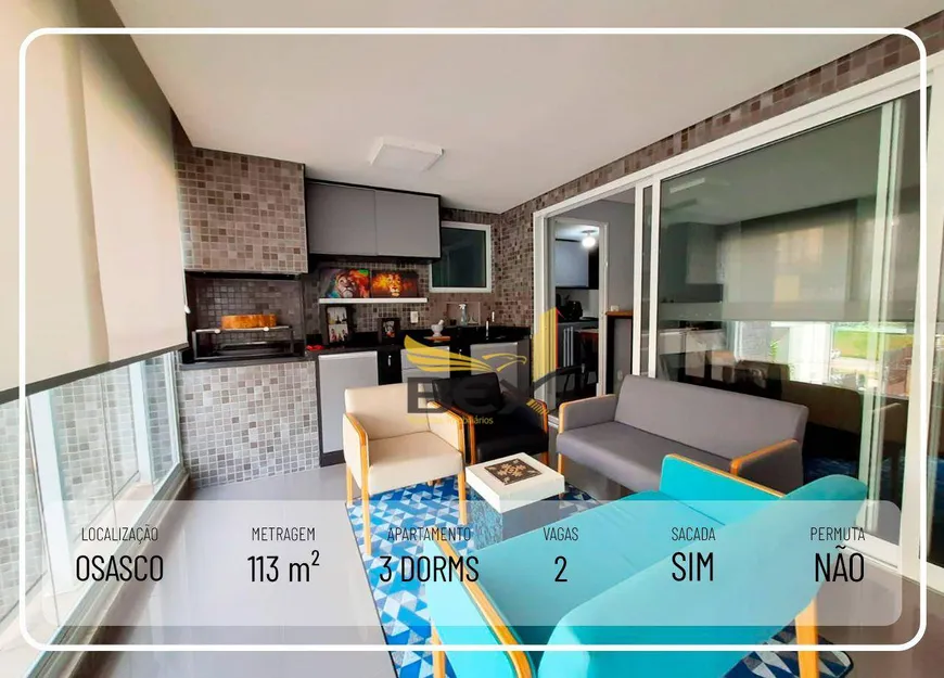 Foto 1 de Apartamento com 3 Quartos à venda, 113m² em Bela Vista, Osasco