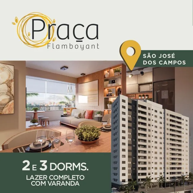 Foto 1 de Apartamento com 2 Quartos à venda, 58m² em Parque Residencial Flamboyant, São José dos Campos