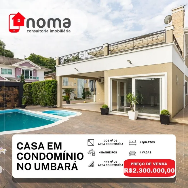 Foto 1 de Casa de Condomínio com 4 Quartos à venda, 305m² em Umbara, Curitiba