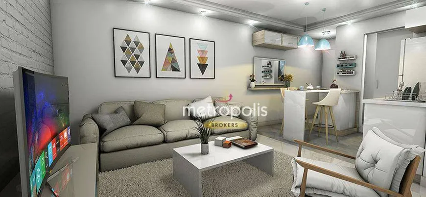 Foto 1 de Apartamento com 2 Quartos à venda, 55m² em Vila Valparaiso, Santo André