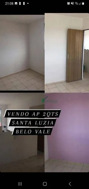 Foto 1 de Apartamento com 2 Quartos à venda, 40m² em Belo Vale, Santa Luzia