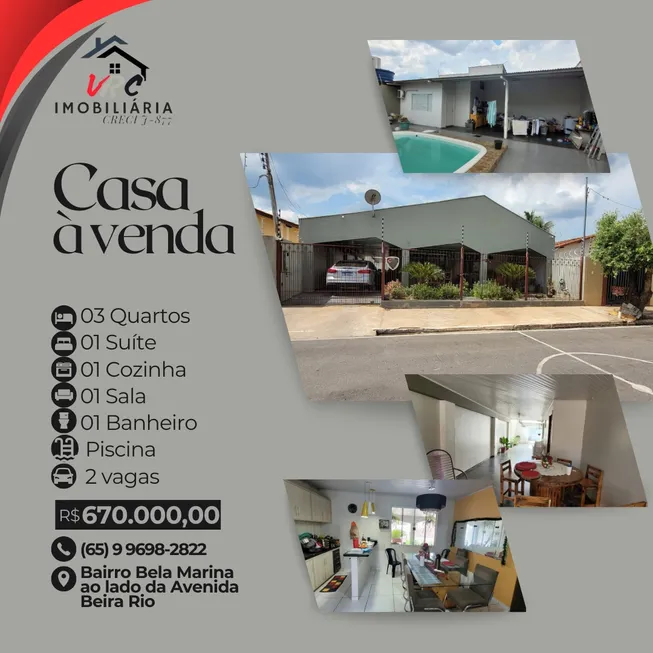 Foto 1 de Casa com 4 Quartos à venda, 360m² em Bela Marina, Cuiabá