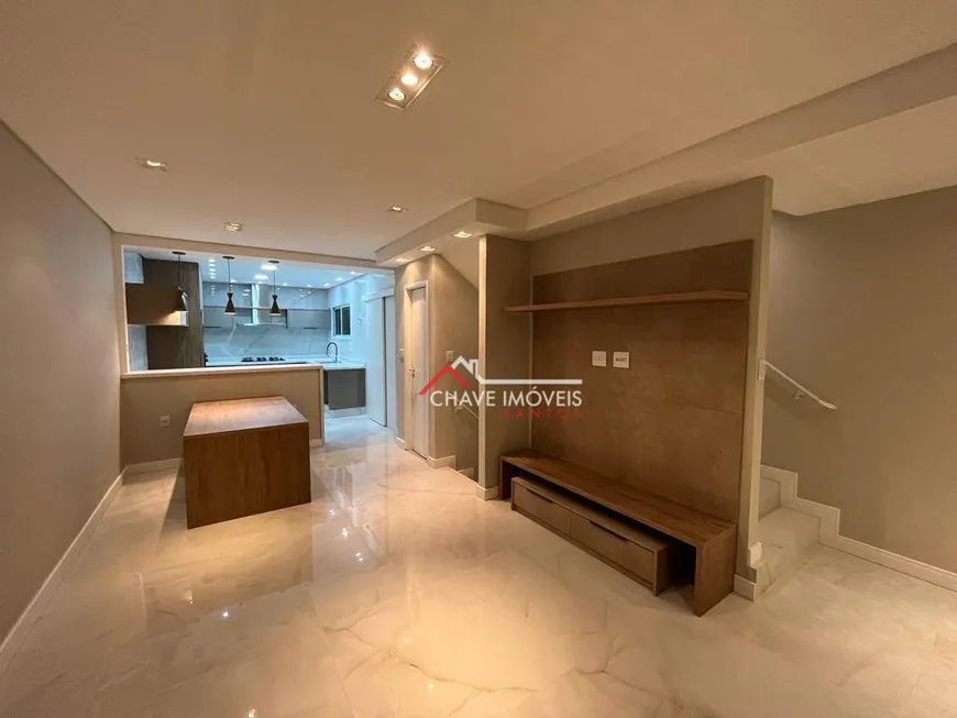 Foto 1 de Casa de Condomínio com 2 Quartos à venda, 145m² em Marapé, Santos
