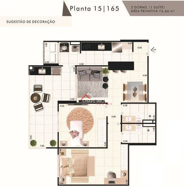 Foto 1 de Apartamento com 2 Quartos à venda, 77m² em Vilamar, Praia Grande