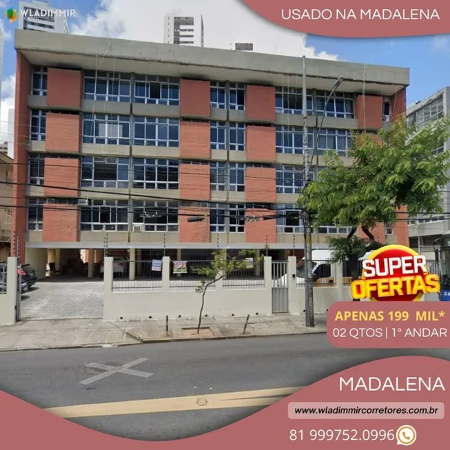 Foto 1 de Apartamento com 2 Quartos à venda, 65m² em Madalena, Recife