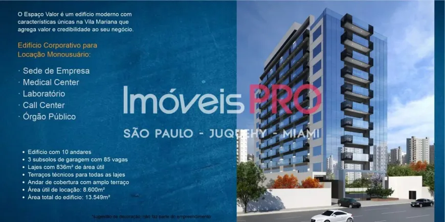 Foto 1 de Prédio Comercial para alugar, 8600m² em Vila Mariana, São Paulo