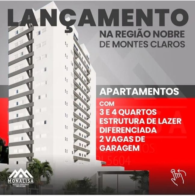 Foto 1 de Apartamento com 3 Quartos à venda, 87m² em Jardim São Luiz, Montes Claros