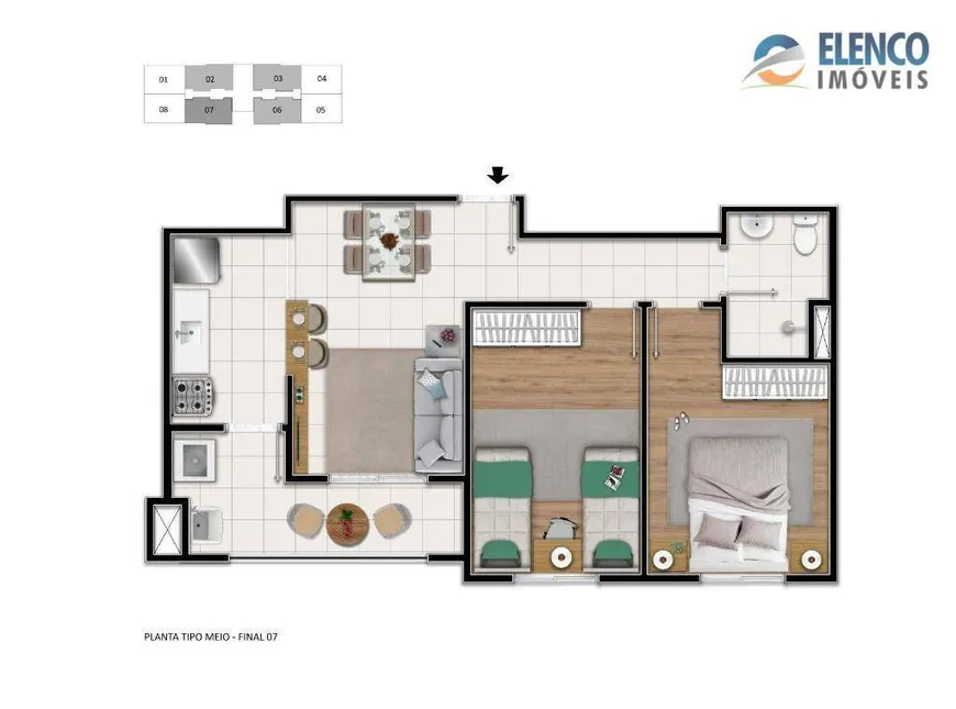 Foto 1 de Apartamento com 2 Quartos à venda, 48m² em Fátima, Niterói