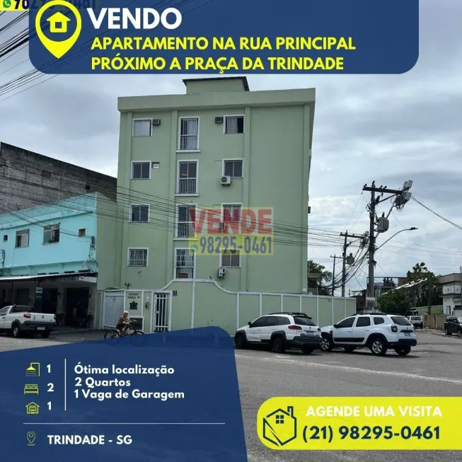 Foto 1 de Apartamento com 2 Quartos à venda, 60m² em Trindade, São Gonçalo