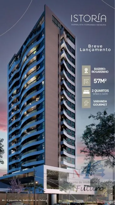 Foto 1 de Apartamento com 2 Quartos à venda, 57m² em Rosarinho, Recife