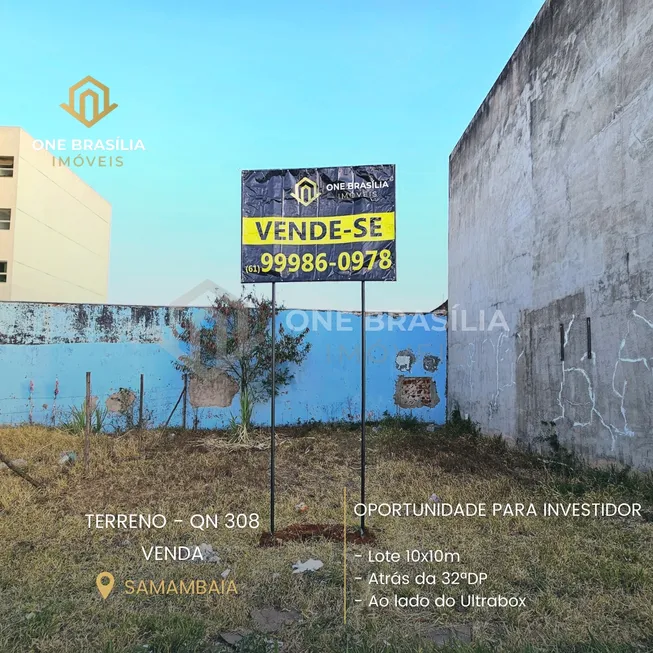 Foto 1 de Lote/Terreno à venda, 100m² em Samambaia Sul, Brasília