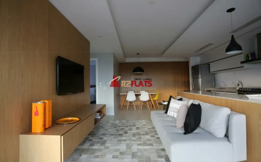 Foto 1 de Flat com 1 Quarto para alugar, 57m² em Pinheiros, São Paulo