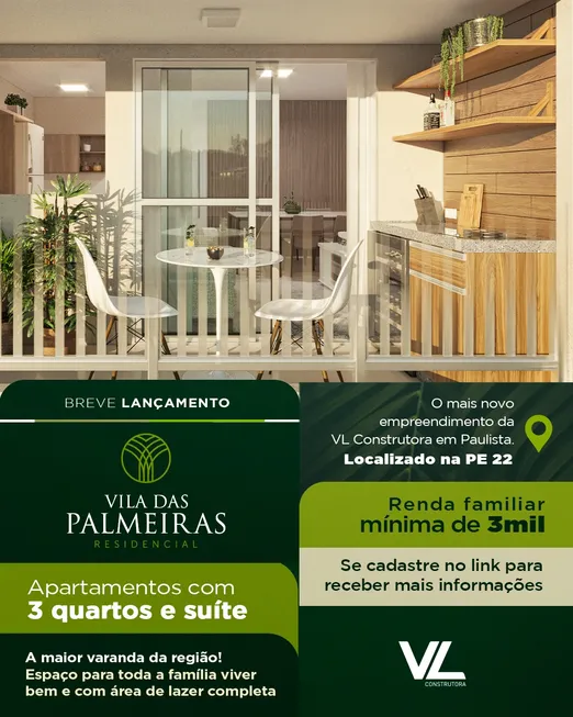 Foto 1 de Apartamento com 3 Quartos à venda, 53m² em Nossa Senhora da Conceição, Paulista