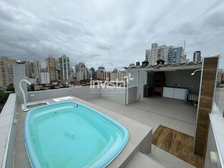 Foto 1 de Cobertura com 3 Quartos à venda, 110m² em Campo Grande, Santos