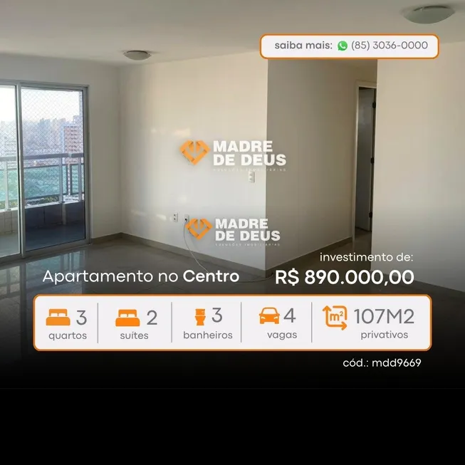 Foto 1 de Apartamento com 3 Quartos à venda, 107m² em Centro, Fortaleza