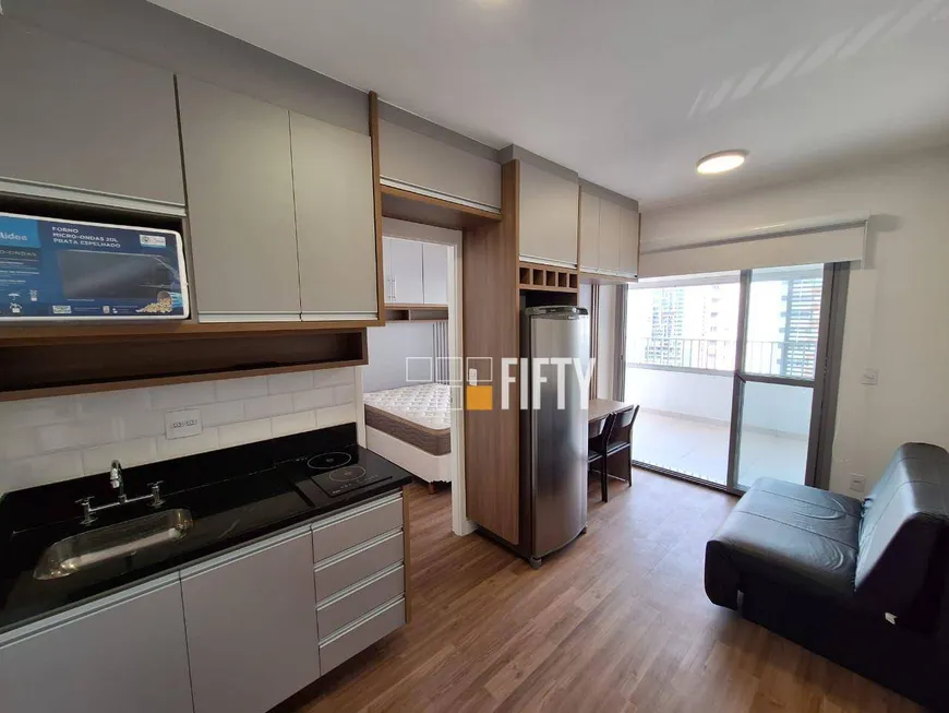 Foto 1 de Apartamento com 1 Quarto para alugar, 36m² em Brooklin, São Paulo