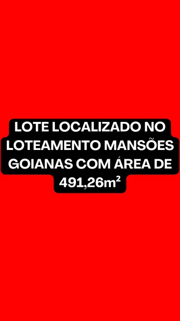 Foto 1 de Casa de Condomínio com 1 Quarto à venda, 50m² em Loteamento Mansoes Goianas, Goiânia