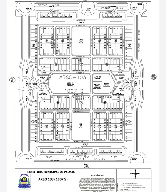 Foto 1 de Lote/Terreno à venda, 360m² em Plano Diretor Sul, Palmas