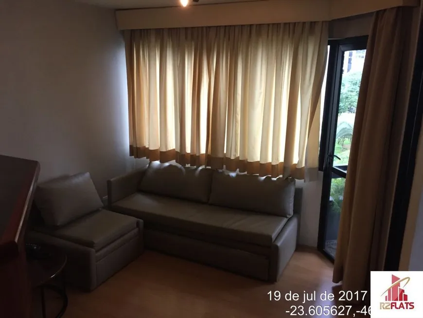 Foto 1 de Flat com 1 Quarto para alugar, 48m² em Brooklin, São Paulo