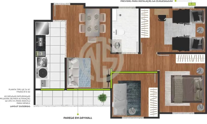 Foto 1 de Apartamento com 3 Quartos à venda, 54m² em Santo Amaro, São Paulo