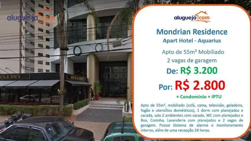 Foto 1 de Apartamento com 1 Quarto para alugar, 55m² em Jardim Aquarius, São José dos Campos