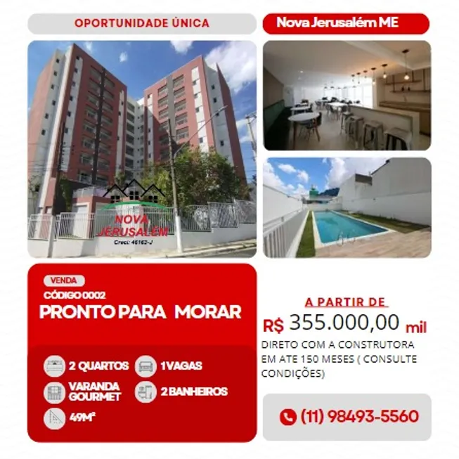 Foto 1 de Apartamento com 2 Quartos à venda, 49m² em Vila Ré, São Paulo