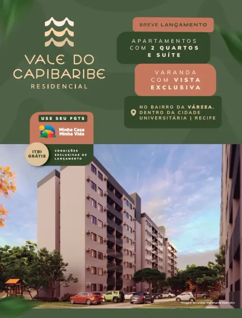 Foto 1 de Apartamento com 2 Quartos à venda, 52m² em Várzea, Recife