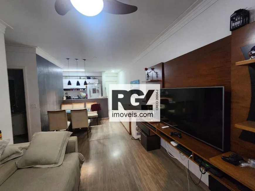 Foto 1 de Apartamento com 3 Quartos à venda, 92m² em Ponta da Praia, Santos