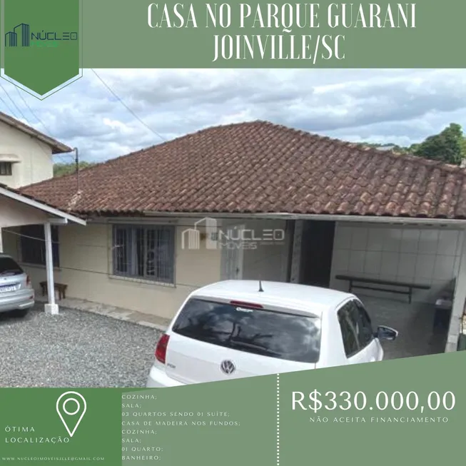 Foto 1 de Casa com 3 Quartos à venda, 90m² em Parque Guarani, Joinville