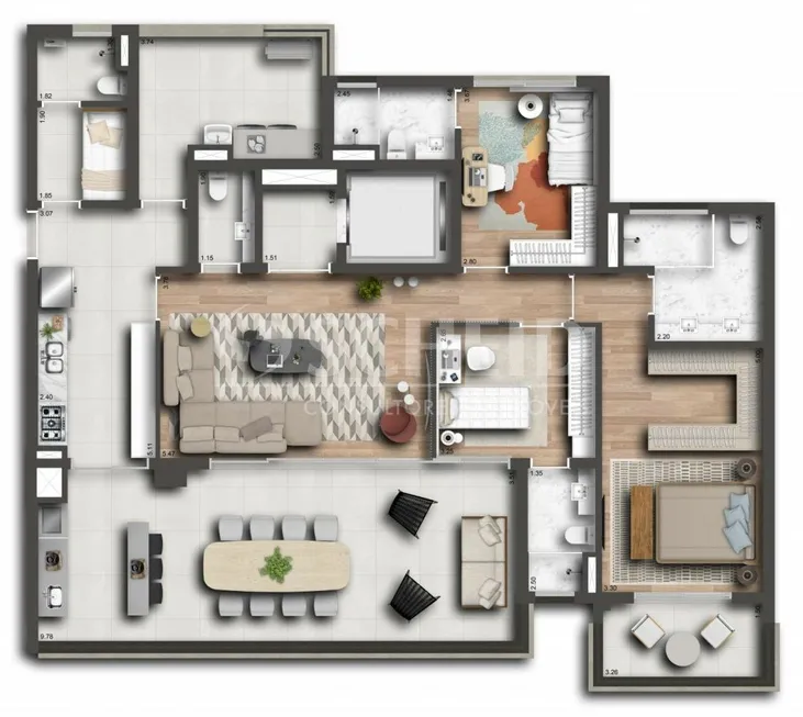 Foto 1 de Apartamento com 3 Quartos à venda, 174m² em Alto Da Boa Vista, São Paulo