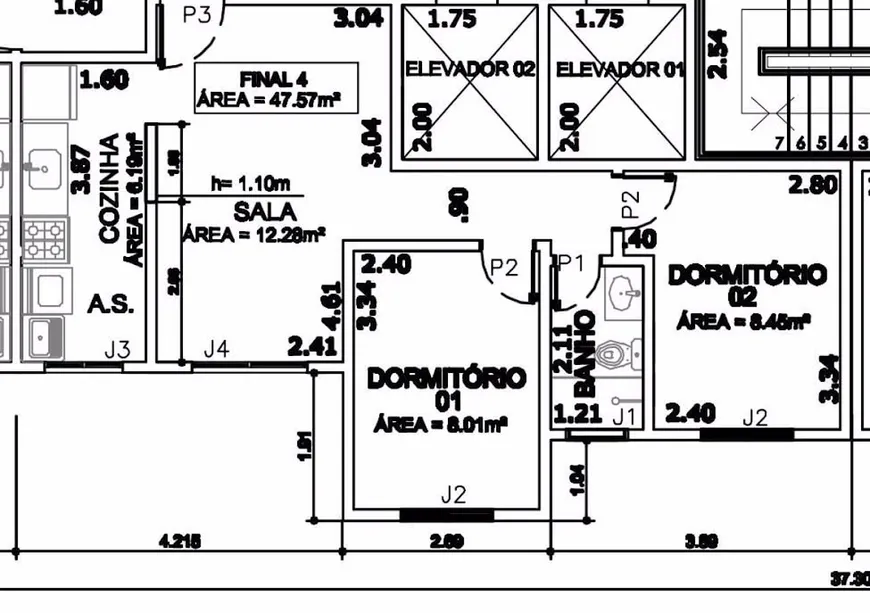 Foto 1 de Apartamento com 2 Quartos à venda, 46m² em Parque São Vicente, Mauá