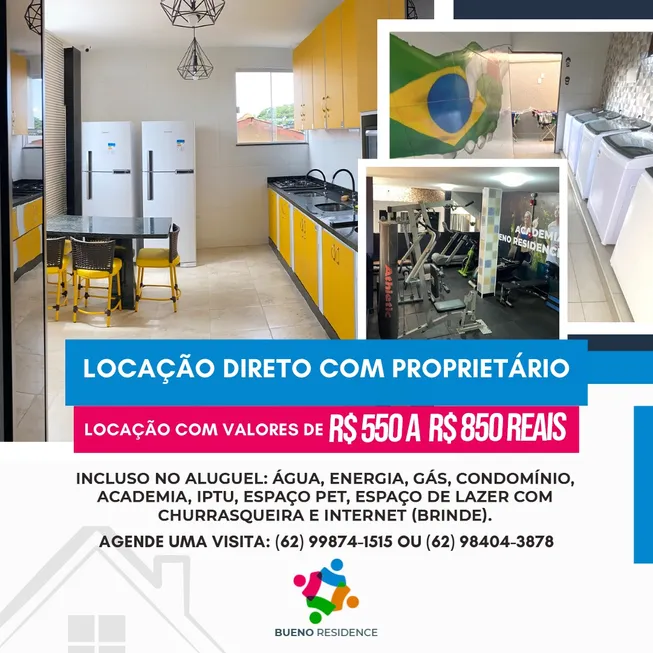 Foto 1 de Kitnet com 1 Quarto para alugar, 16m² em Setor Sol Nascente, Goiânia