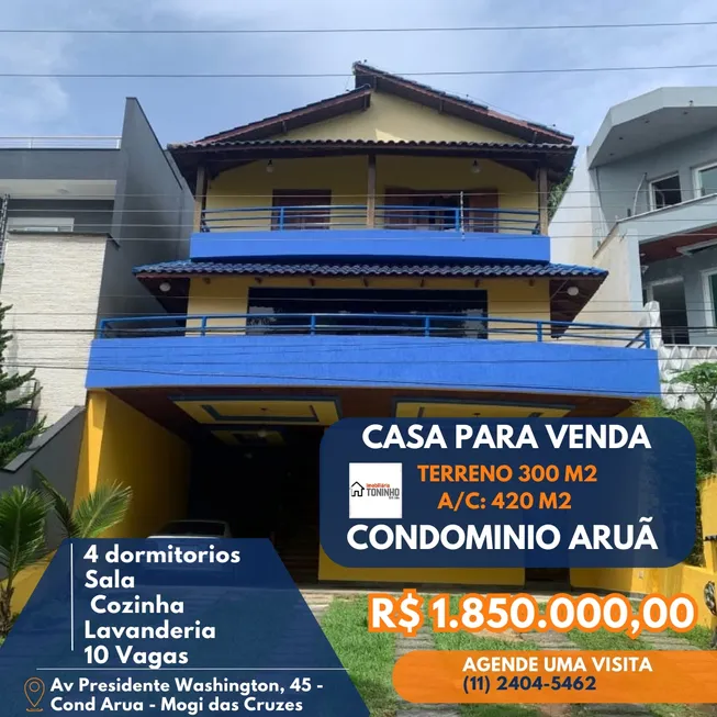 Foto 1 de Casa de Condomínio com 4 Quartos à venda, 420m² em Cidade Parquelândia, Mogi das Cruzes