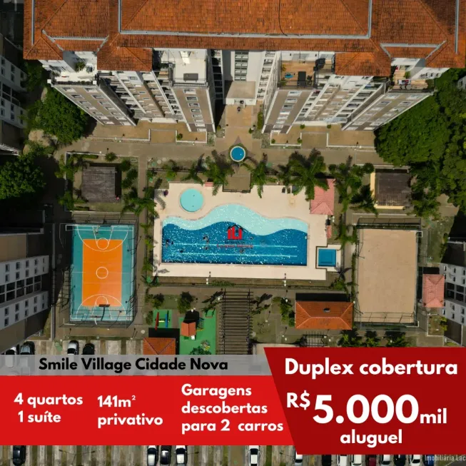 Foto 1 de Cobertura com 4 Quartos para alugar, 141m² em Colônia Antônio Aleixo, Manaus