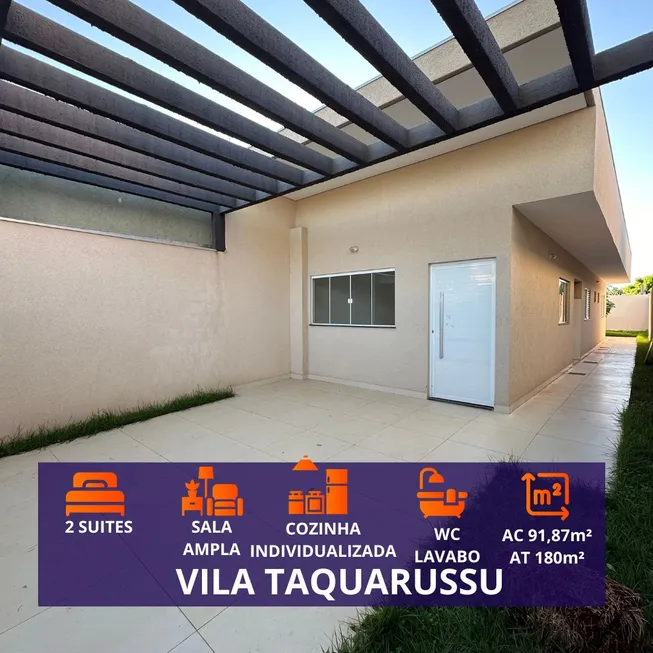 Foto 1 de Casa com 2 Quartos à venda, 91m² em Vila Taquarussu , Campo Grande